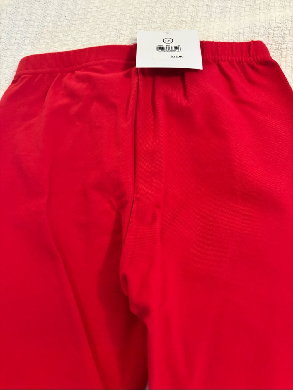 Hanna Andersson NWT red classic leggings size 130 or 8 - Picture 6 of 6